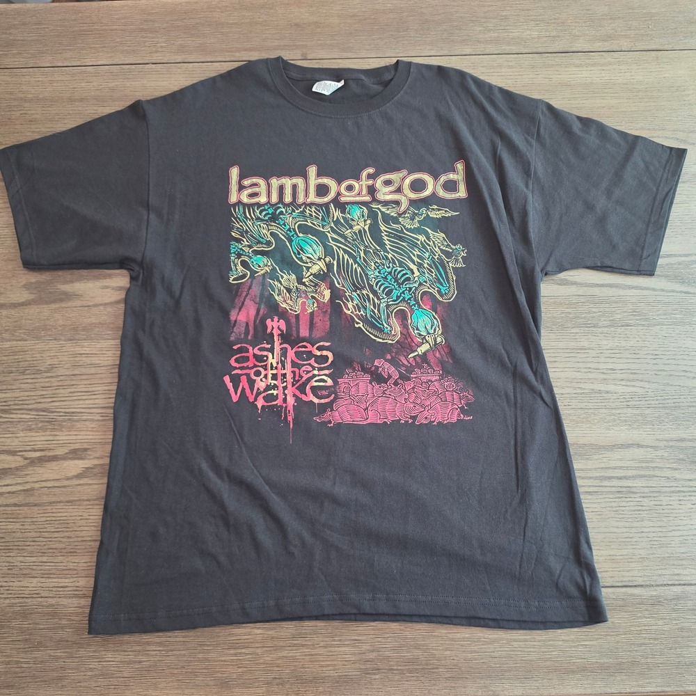 Lamb of God Ashes of the Wake Band T-Shirt Black XL Graphic Tee